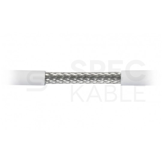 Kabel koncentryczny 75ohm TRISET PLUS Tri-Shield 1,13/4,8/6,85mm Cu (oplot Al 81%) antenowy wewnętrzny Dca bezhalogenowy LSOH biały Triset