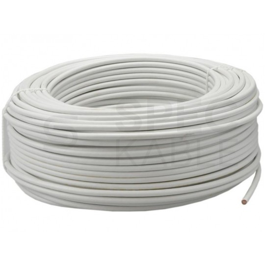 Kabel koncentryczny 75ohm YWDXpek K-1000 Dual-Shield 1,05/4,8/6,6mm Cu (oplot Cu) antenowy wewnętrzny biały Elektrokabel