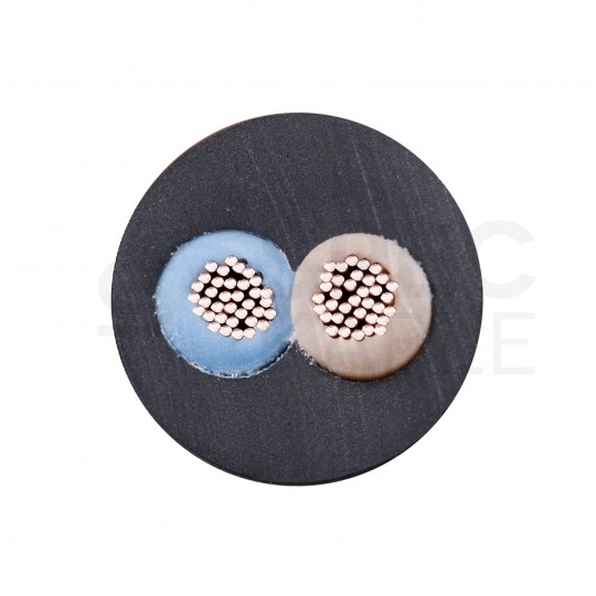 Kabel mieszkaniowy OMY / H03VV-F 2x0,75mm2 czarny 300/300V giętki linka Mercor