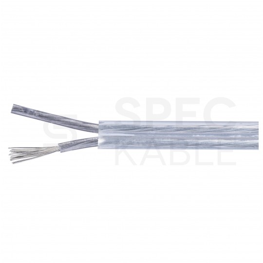 Kabel mieszkaniowy OMY / H03VV-F 2x0,75mm2 transparentny 300/300V giętki linka Alkri