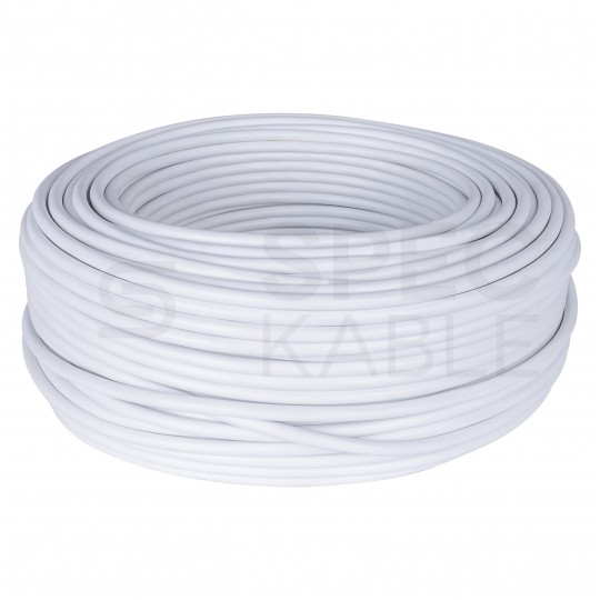 Kabel mieszkaniowy OMY / H03VV-F 2x1,5mm2 biały 300/300V giętki linka Mercor