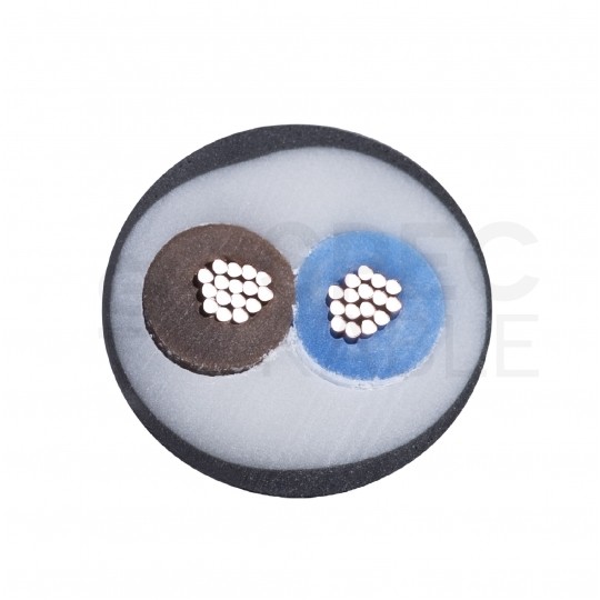 Kabel mieszkaniowy OMY / H03VV-F 2x1mm2 czarny 300/300V giętki linka Elektrokabel