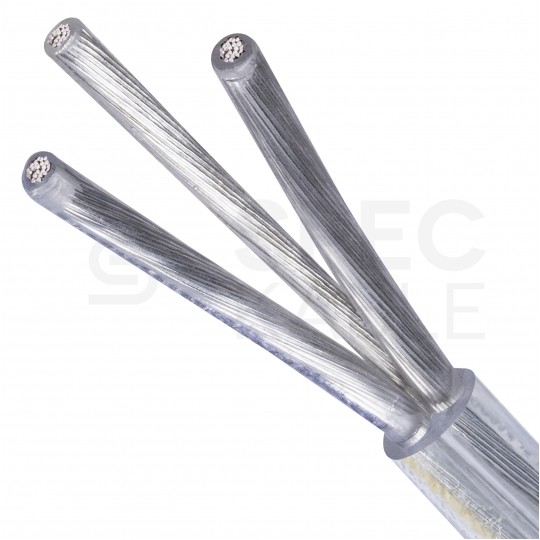 Kabel mieszkaniowy OMY / H03VV-F 3x0,75mm2 transparentny 300/300V giętki linka Alkri