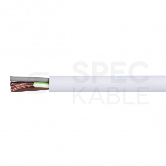 Kabel mieszkaniowy OMY / H03VV-F 4x0,5mm2 biały 300/300V giętki linka Elektrokabel