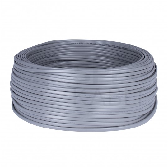 Kabel mieszkaniowy płaski OMYp / H03VVH2-F 2x0,75mm2 srebrny 300/300V giętki linka Mercor