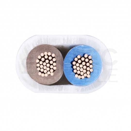 Kabel mieszkaniowy płaski OMYp / H03VVH2-F 2x1,5mm2 biały 300/300V giętki linka Elektrokabel