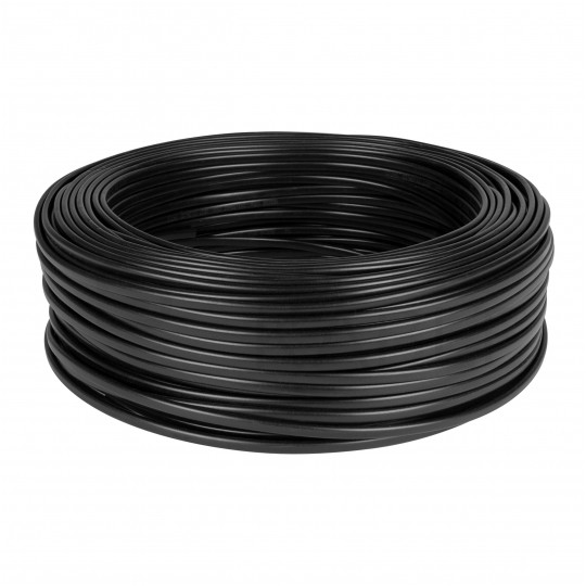 Kabel mieszkaniowy płaski OMYp / H03VVH2-F 2x1,5mm2 czarny 300/300V giętki linka Elektrokabel