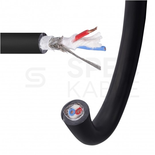 Kabel mikrofonowy MY204SW 2x0,22mm2 Cu zbalansowany czarny Klotz