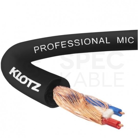 Kabel mikrofonowy MY206SW 2x0,22mm2 Cu zbalansowany czarny Klotz