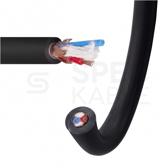 Kabel mikrofonowy MY206SW 2x0,22mm2 Cu zbalansowany czarny Klotz