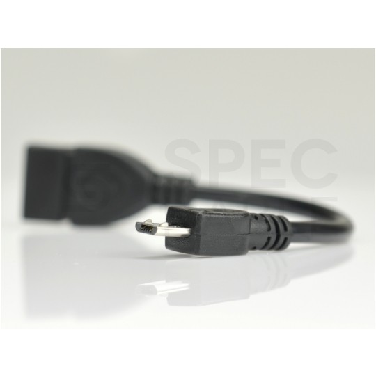 Kabel OTG Adapter USB 2.0 A / micro-B (gniazdo / wtyk) 10-20cm