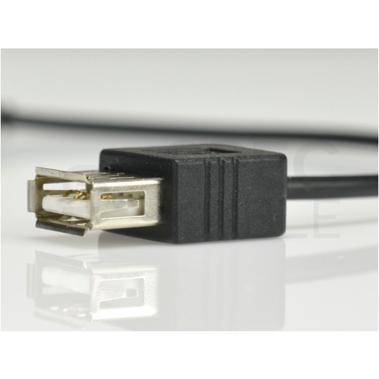 Kabel OTG Adapter USB 2.0 A / mini Jack 3,5mm 4-polowy (gniazdo / wtyk) 20cm