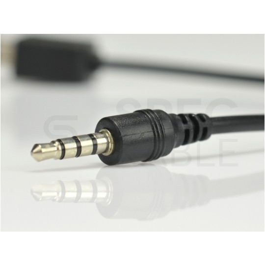 Kabel OTG Adapter USB 2.0 A / mini Jack 3,5mm 4-polowy (gniazdo / wtyk) 20cm