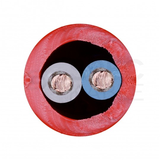 Kabel przeciwpożarowy parowany HTKSH 1x2x1mm FE180 PH90 E90 czerwony 225V bezhalogenowy Cca drut Bitner