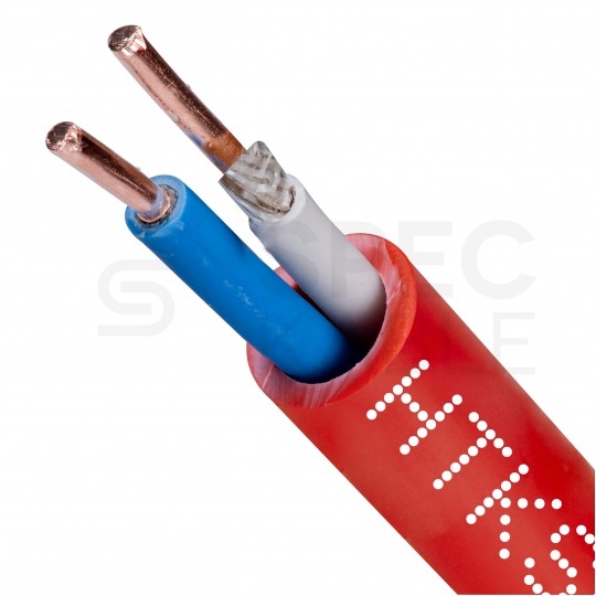 Kabel przeciwpożarowy parowany HTKSH 1x2x1mm FE180 PH90 E90 czerwony 225V bezhalogenowy Cca drut Bitner