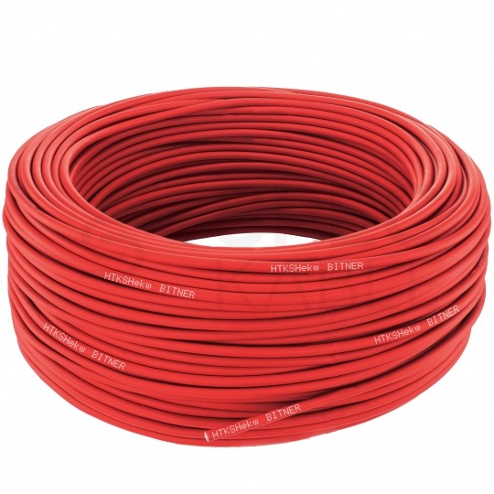 Kabel przeciwpożarowy parowany HTKSHekw 1x2x0,8mm FE180 PH90 E90 czerwony 225V ekranowany bezhalogenowy Cca drut Bitner