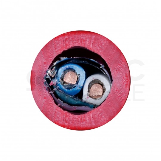 Kabel przeciwpożarowy parowany HTKSHekw 1x2x0,8mm FE180 PH90 E90 czerwony 225V ekranowany bezhalogenowy Cca drut Bitner