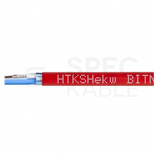 Kabel przeciwpożarowy parowany HTKSHekw 1x2x1mm FE180 PH90 E90 czerwony 225V ekranowany bezhalogenowy Cca drut Bitner