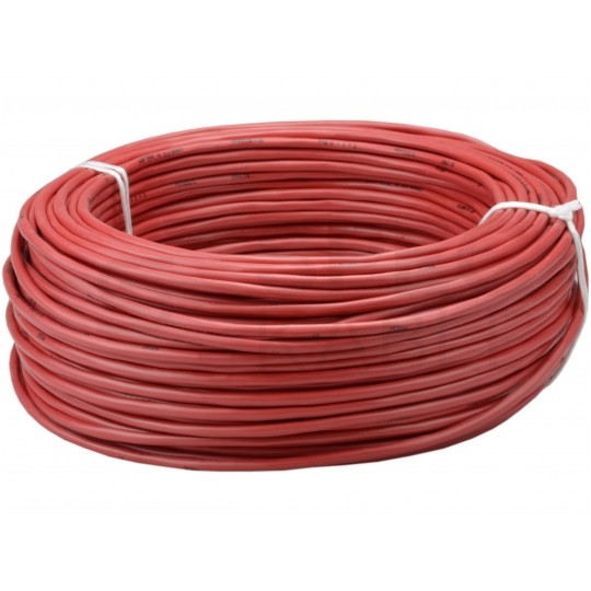 Kabel przeciwpożarowy parowany YnTKSYekw 1x2x0,8mm czerwony 150V ekranowany drut Bitner