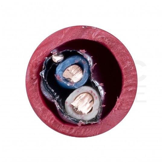 Kabel przeciwpożarowy parowany YnTKSYekw 1x2x1,0mm czerwony 150V ekranowany drut Bitner
