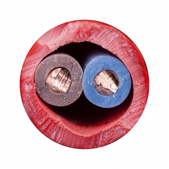 Kabel przeciwpożarowy silikonowy HDGs 2x1mm2 FE180 PH120 E90 czerwony 300/500V bezhalogenowy B2ca drut Bitner