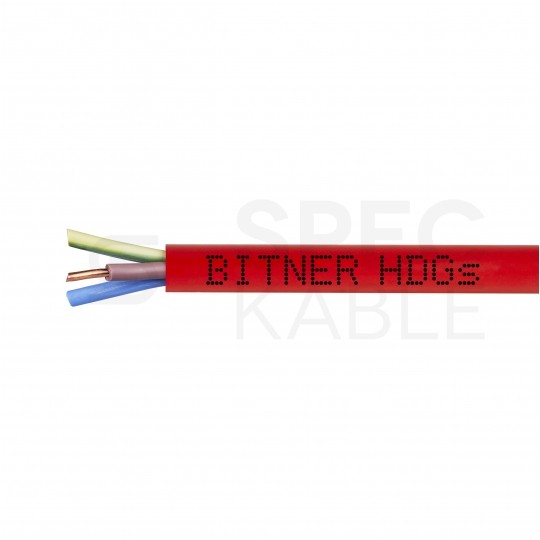 Kabel przeciwpożarowy silikonowy HDGs 3x1,5mm2 FE180 PH120 E90 czerwony 300/500V bezhalogenowy B2ca drut Bitner