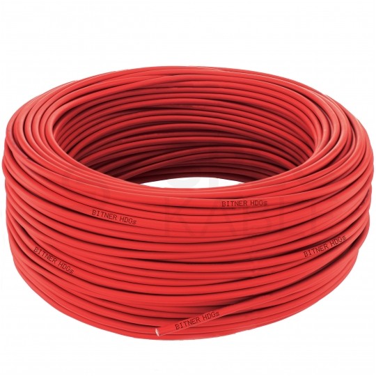 Kabel przeciwpożarowy silikonowy HDGs 5x4mm2 FE180 PH120 E90 czerwony 300/500V bezhalogenowy B2ca drut Bitner