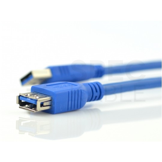 Kabel przedłużacz USB 3.0 A (wtyk / gniazdo) niebieski 1,8m