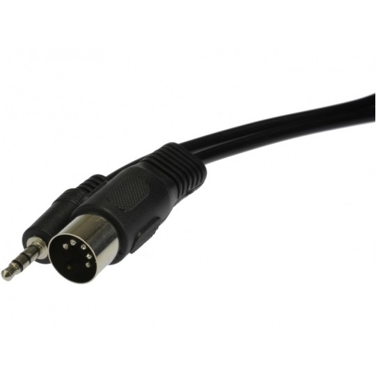 Kabel przejściówa Audio DIN 5-pin (wtyk) / mini Jack 3,5mm Stereo (wtyk) 1m