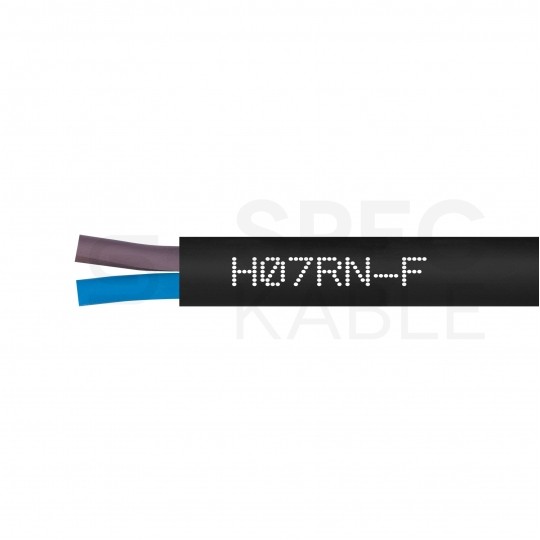 Kabel przemysłowy gumowy OnPD / H07RN-F 2x1,5mm2 czarny 450/750V zewnętrzny olejoodporny linka Elektrokabel