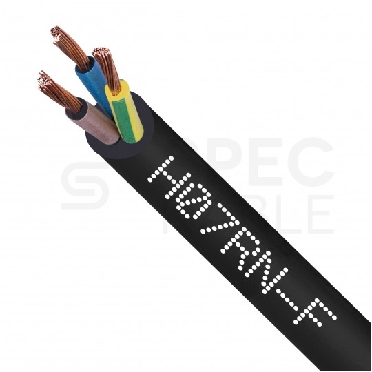 Kabel przemysłowy gumowy OnPD / H07RN-F 3x1mm2 czarny 450/750V zewnętrzny olejoodporny linka Elektrokabel