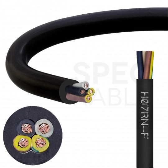 Kabel przemysłowy gumowy OnPD / H07RN-F 4x1mm2 czarny 450/750V zewnętrzny olejoodporny linka Elektrokabel