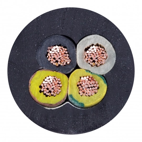 Kabel przemysłowy gumowy OnPD / H07RN-F 4x6mm2 czarny 450/750V zewnętrzny olejoodporny linka Elektrokabel