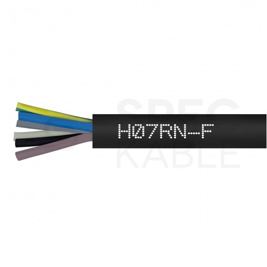 Kabel przemysłowy gumowy OnPD / H07RN-F 5x10mm2 czarny 450/750V zewnętrzny olejoodporny linka Elektrokabel