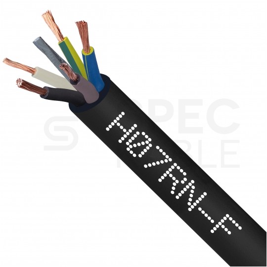 Kabel przemysłowy gumowy OnPD / H07RN-F 5x2,5mm2 czarny 450/750V zewnętrzny olejoodporny linka Elektrokabel
