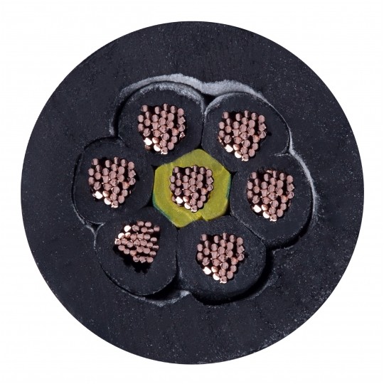 Kabel przemysłowy gumowy OnPD / H07RN-F 7x1,5mm2 czarny 450/750V zewnętrzny olejoodporny linka Elektrokabel