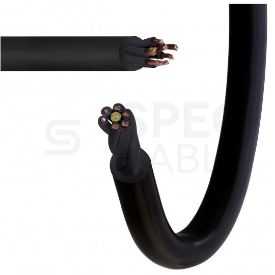 Kabel przemysłowy gumowy OnPD / H07RN-F 7x1,5mm2 czarny 450/750V zewnętrzny olejoodporny linka Elektrokabel