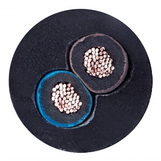 Kabel przemysłowy gumowy OW / H05RR-F 2x1mm2 czarny 300/500V zewnętrzny linka Elektrokabel