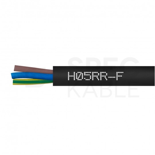 Kabel przemysłowy gumowy OW / H05RR-F 3x1mm2 czarny 300/500V zewnętrzny linka Elektrokabel