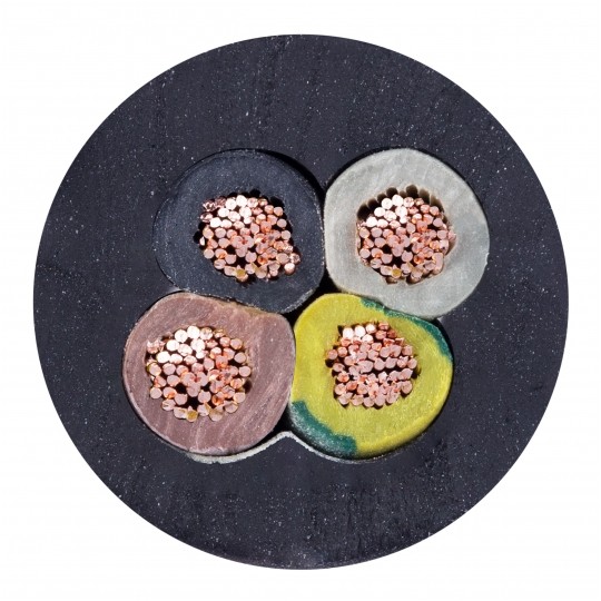 Kabel przemysłowy gumowy OW / H05RR-F 4x1,5mm2 czarny 300/500V zewnętrzny linka Elektrokabel