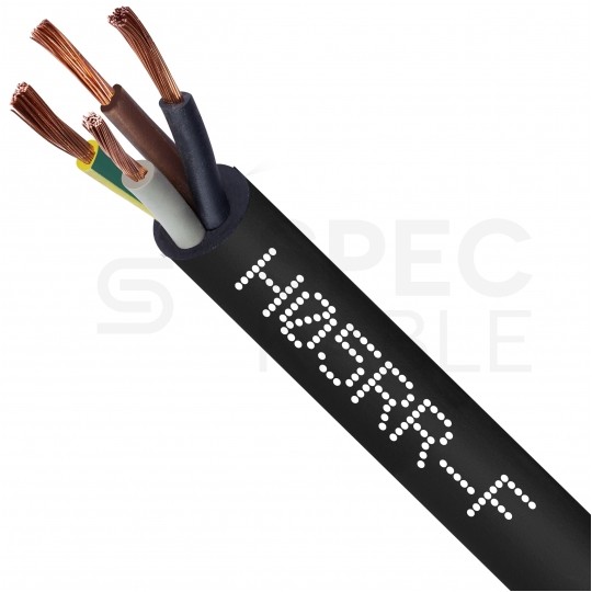Kabel przemysłowy gumowy OW / H05RR-F 4x2,5mm2 czarny 300/500V zewnętrzny linka Elektrokabel