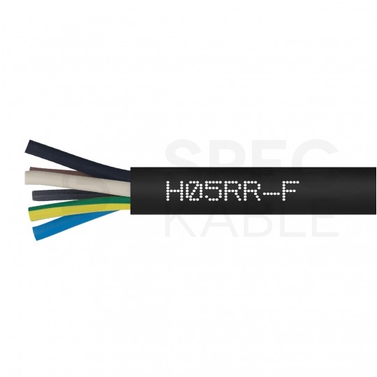 Kabel przemysłowy gumowy OW / H05RR-F 5x6mm2 czarny 300/500V zewnętrzny linka Elektrokabel