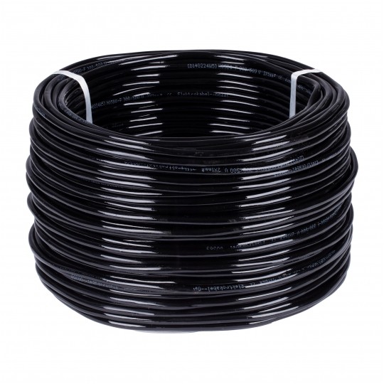 Kabel przemysłowy poliuretanowy PUR / H05BQ-F 2x1mm2 czarny 300/500V zewnętrzny olejoodporny linka Elektrokabel