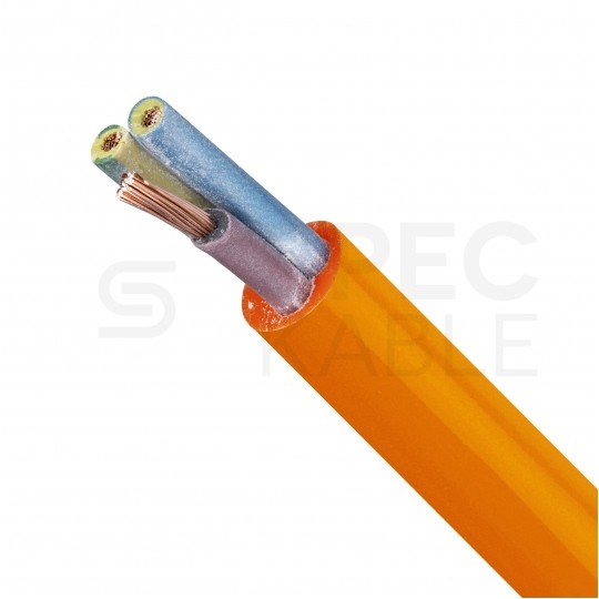 Kabel przemysłowy poliuretanowy PUR / H07BQ-F 3x1,5mm2 pomarańczowy 450/750V zewnętrzny olejoodporny linka Elektrokabel