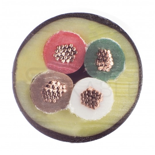 Kabel samochodowy YLYs 4x0,75mm2 czarny 24V zewnętrzny przyczepowy linka Elektrokabel