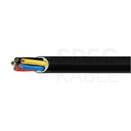 Kabel samochodowy YLYs 5x1mm2 czarny 24V zewnętrzny przyczepowy linka Elektrokabel
