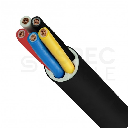 Kabel samochodowy YLYs 5x1mm2 czarny 24V zewnętrzny przyczepowy linka Elektrokabel