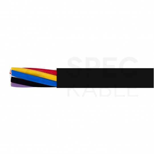 Kabel samochodowy YLYs 7x1mm2 + 1x1,5mm2 czarny 24V zewnętrzny przyczepowy linka Elektrokabel
