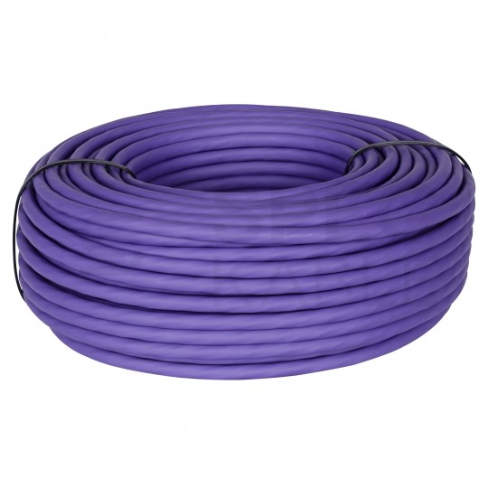 Kabel sieciowy F/FTP kat.6A skrętka 4x2x0,56mm wewnętrzny B2ca bezhalogenowy LSOH fioletowy NEKU