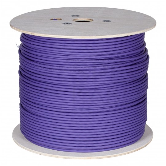 Kabel sieciowy F/FTP kat.6A skrętka 4x2x0,56mm wewnętrzny B2ca bezhalogenowy LSOH fioletowy NEKU